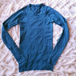 Lululemon Swiftly Teal Long Sleeve Crew Shirt